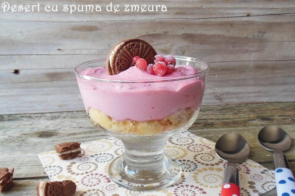 Desert cu spuma de zmeura