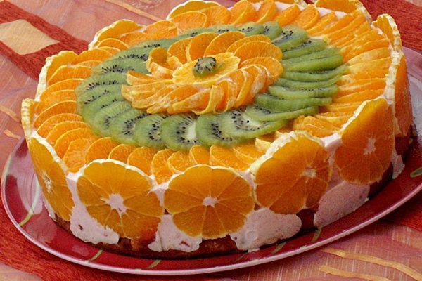 Tort cu gem ,portocale si kiwi