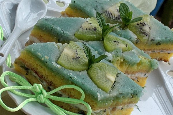 Prajitura fina cu menta si kiwi