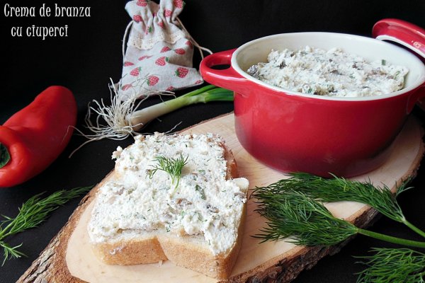 Crema de branza cu ciuperci