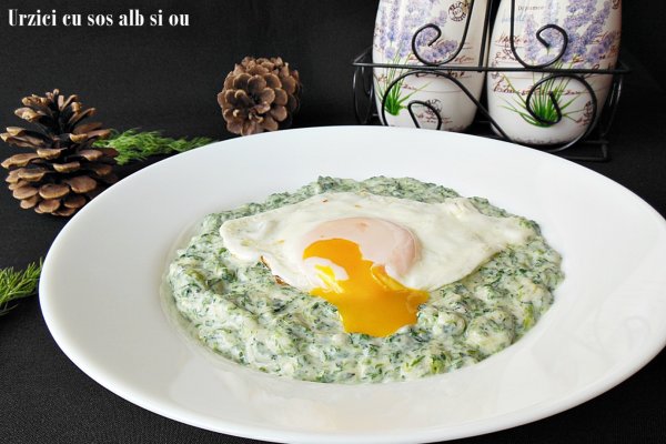 Urzici cu sos alb si ou