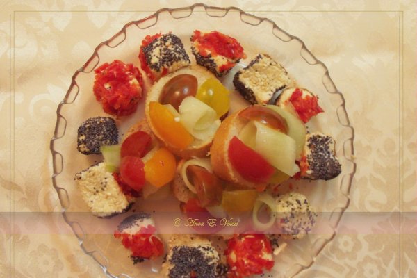 Cuburi cu crema de branza