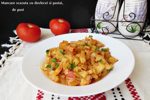 Mancare scazuta cu dovlecei si pastai, de post