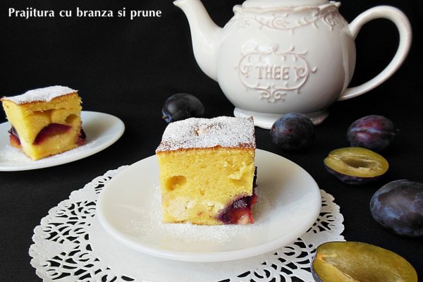 Prajitura cu branza si prune