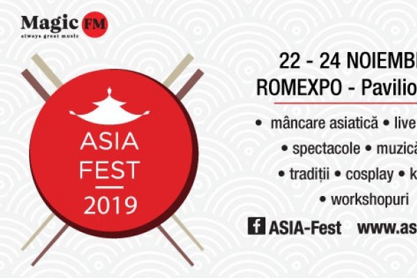 Te invitam la Colors of Asia, cea de-a șaptea ediție a Asia Fest care va avea loc între 22 – 24 noiembrie, la Romexpo