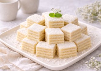 Prajitura Alba ca Zapada cu foi fragede si crema de lamaie - reteta de post, simpla si delicioasa
