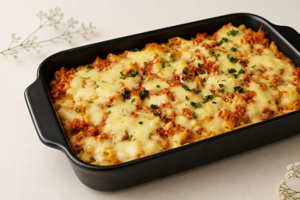 Paste cu carne tocata si mozzarella la cuptor - reteta simpla, gustoasa si satioasa