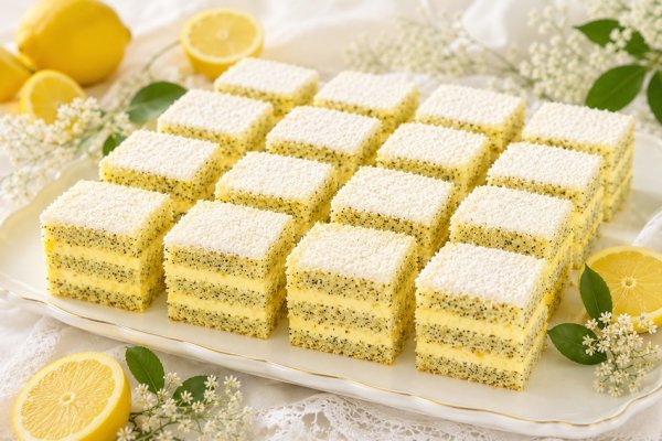 Prajitura cu mac si crema de lamaie - un desert fin, aromat si racoritor